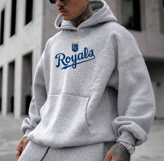 Baseball Royals Men's Fleeced Hoodie