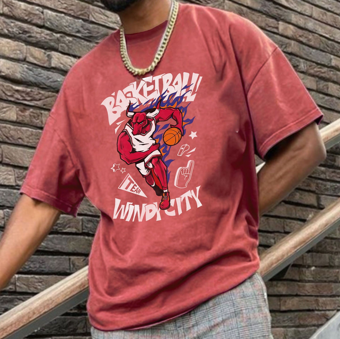 Men‘s Chicago Bulls Casual Cotton T-Shirts