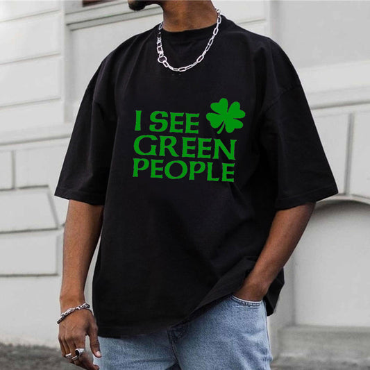 Shamrock Seer Seeing Green Irish Joke Shirt
