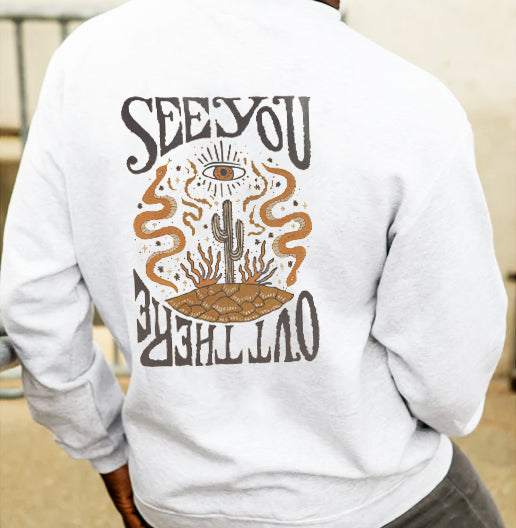 Surfing Graphic Print Men's Sweatshirt