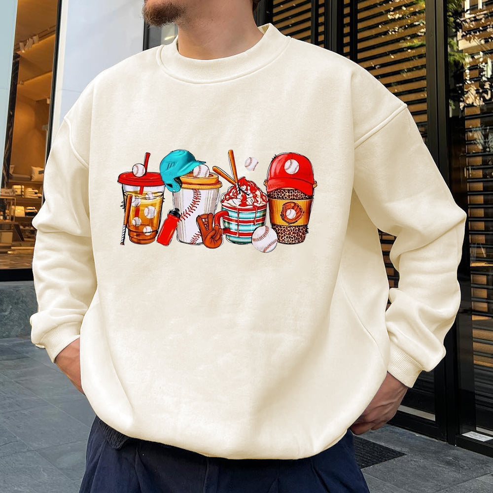 Baseball Print Men's Sweatshirt