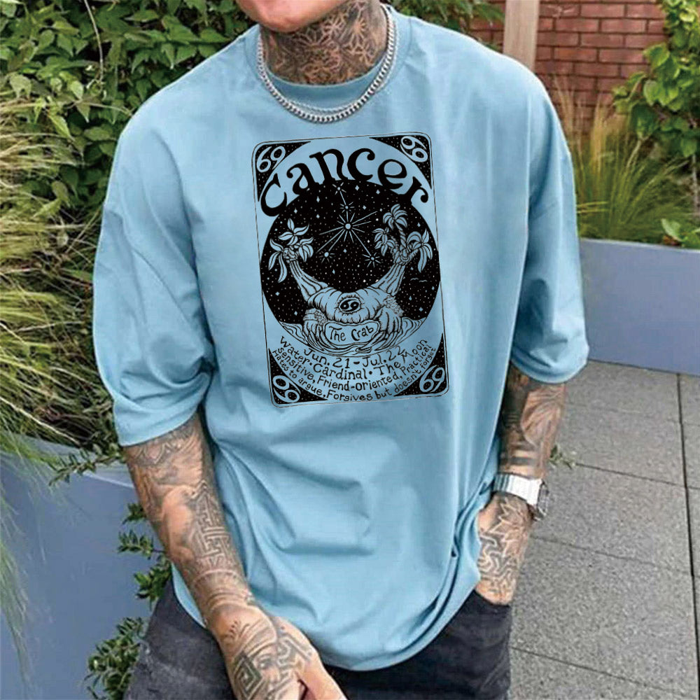 Cancer Graphic Print Casual Men's T-Shirt