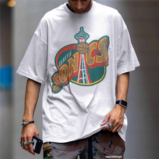 SEATTLE Sonics Men's Streetwear Casual T-shirts