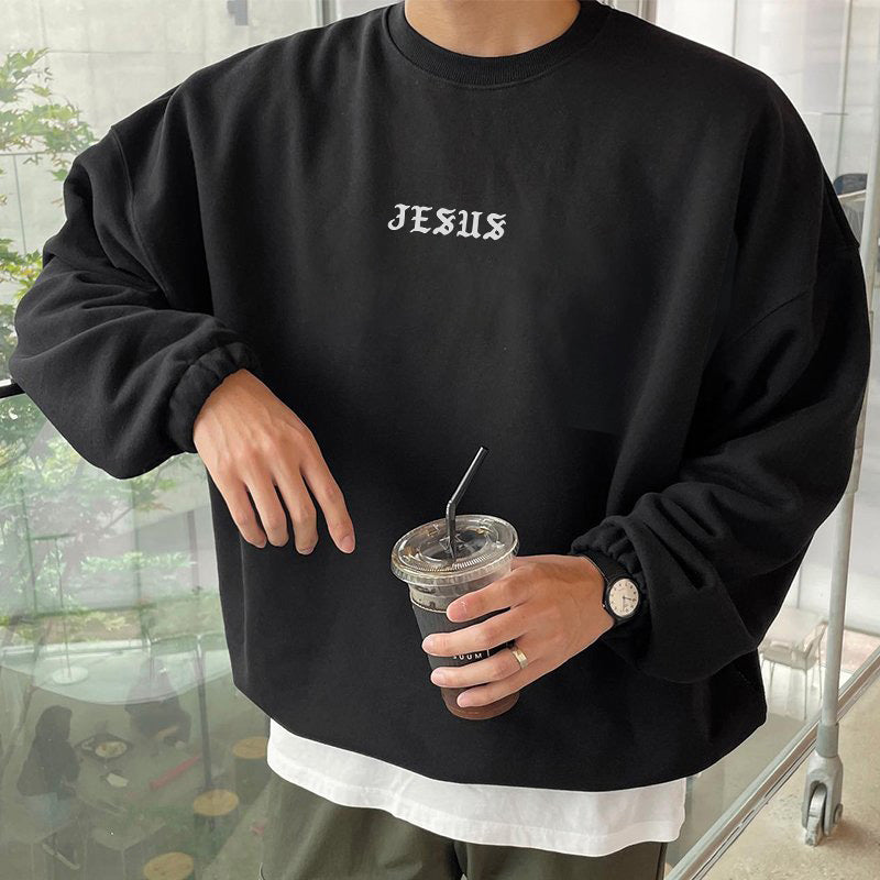 JESUS Men's Crew Neck Sweatshirt