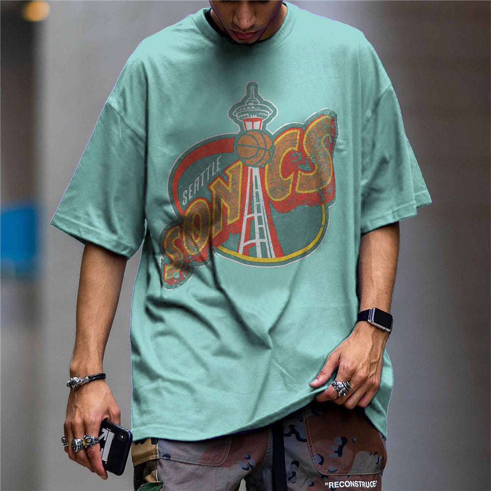 SEATTLE Sonics Men's Streetwear Casual T-shirts