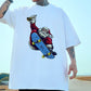 Skateboarding Santa Claus Men's Cotton T-shirt