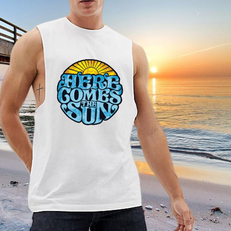 Here Comes The Sun Men's Fashion Tank Top-B