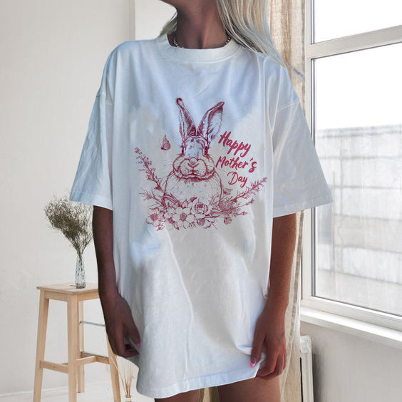 Mother's Day Pink Bunny Women's T-shirt