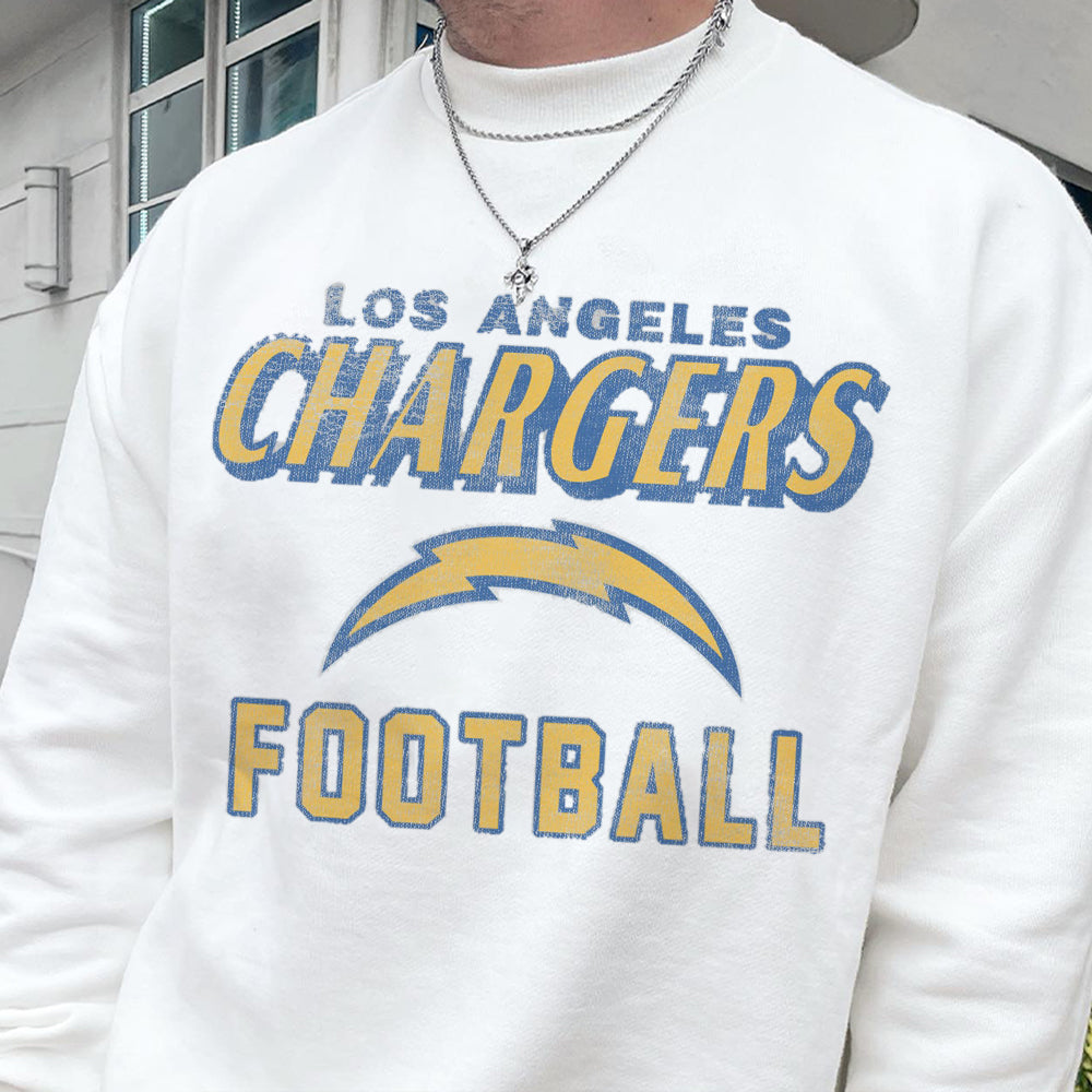 Clearance-LA Chargers Football Men's Pullover Sweatshirts-S