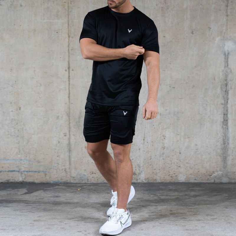 Clearance-Men's Black Two Pieces Suit