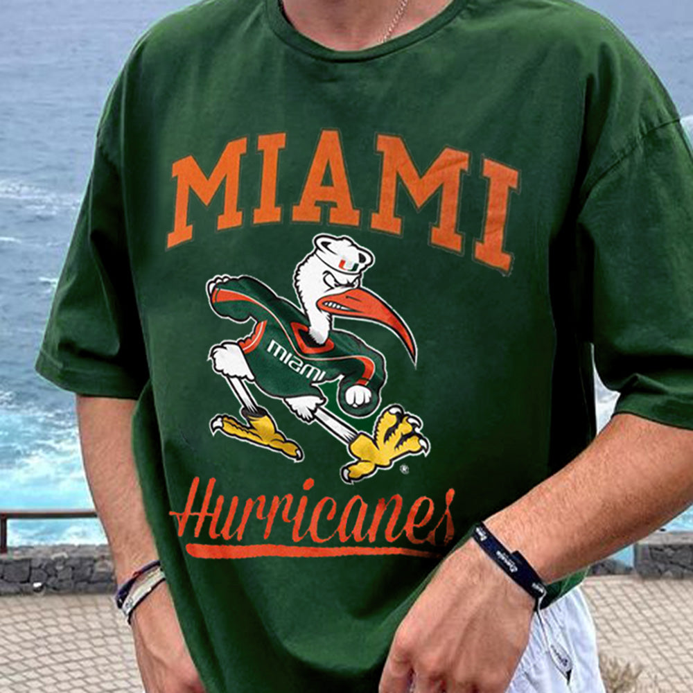 Miami Hurricianes  Men's Round Neck T-shirts