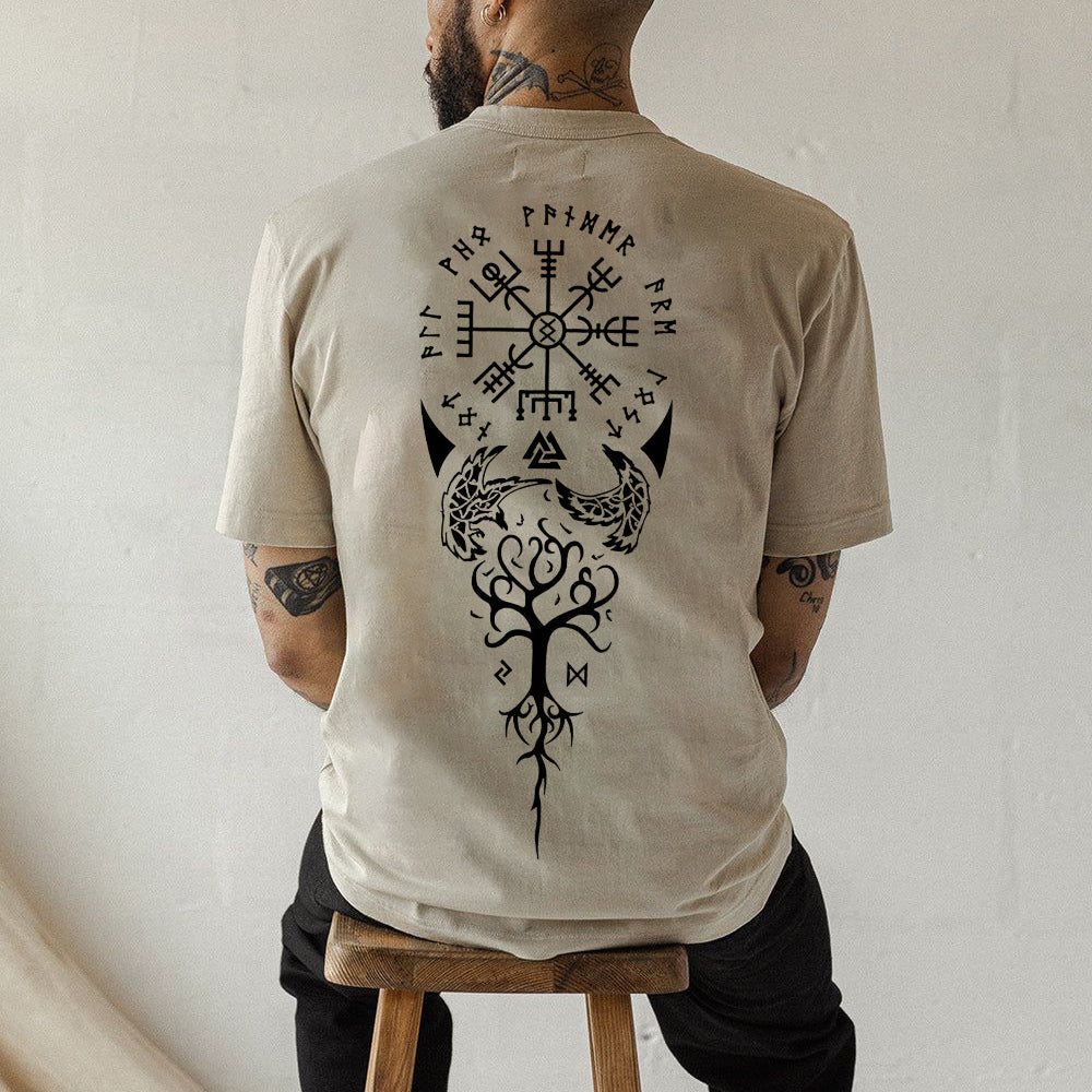 Viking Retro Culture Cotton T-shirt