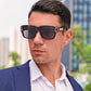 Retro Large Square Frame  Men's Sunglasses