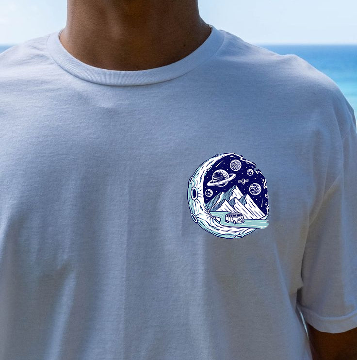 Surfing Graphic Print Men's Cotton T-shirt