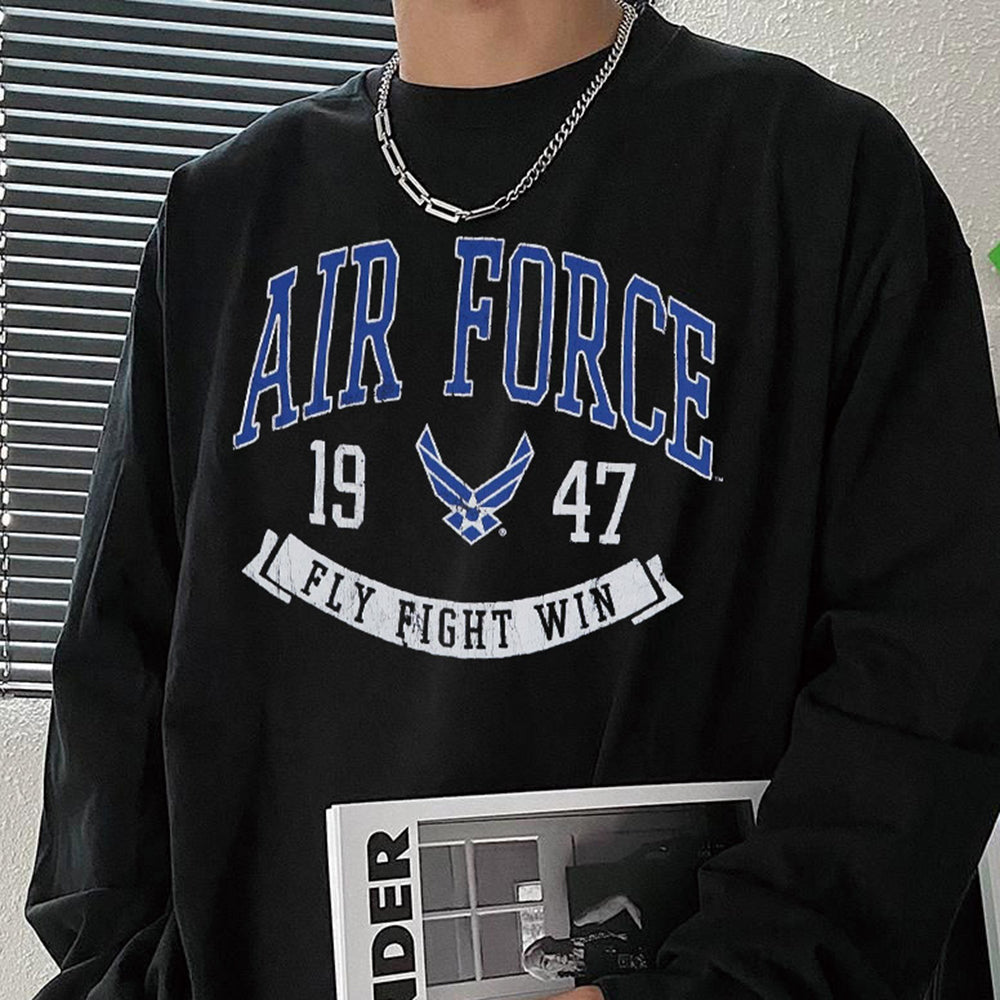 Air Force 1947 Men's Loose Long Sleeve T-Shirts-B