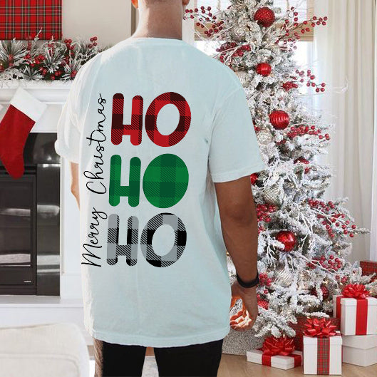 Christmas Print Men's Cotton T-shirt