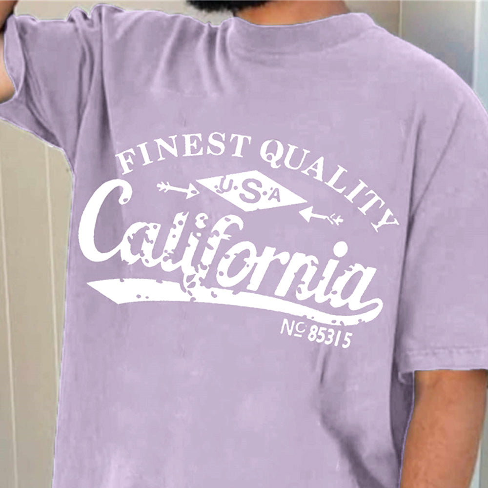 Trendy Street Print Round Neck Short Sleeve T-Shirt