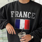 France Print Men's Crew Neck Sweatshirt