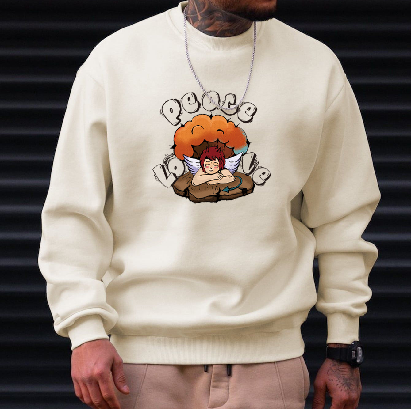 ACE2™ Love And Peace Men's Sweatshirt