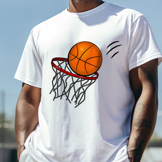 Hoop Dreams Scoring Basketball Print T-shirt