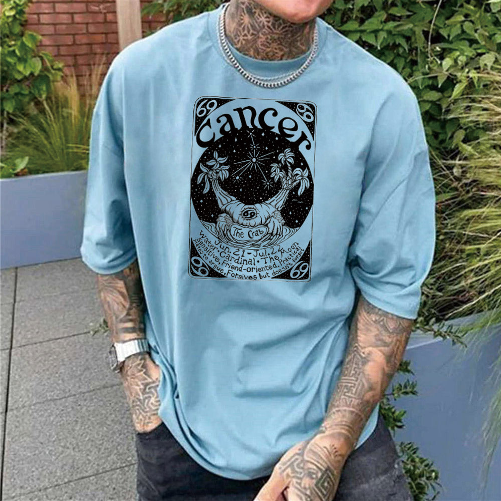 Cancer Graphic Print Casual Men's T-Shirt