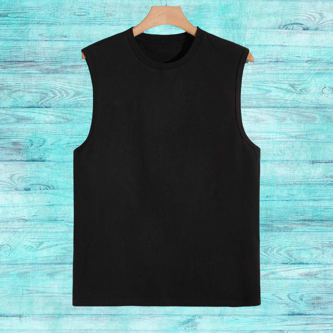 The Great Wave Letter Print Singlet Men's Tank Top