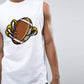Claw and Football Graphic Print Men's Tank Top-C
