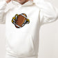 Claw and Football Graphic Print Men's Fleece Hoodie