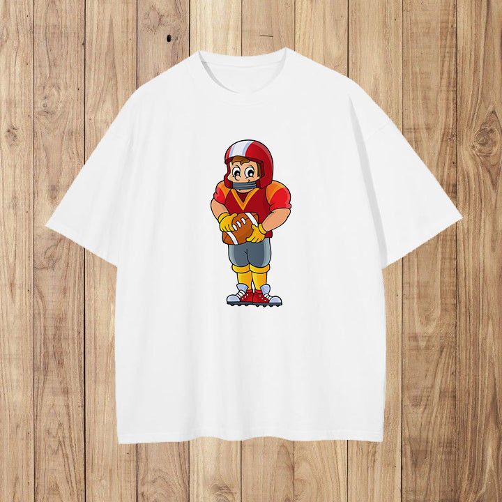 Rugby Boy Pattern Men's Cotton T-shirt