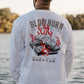 Slow Burn Graphic Print Casual Men's Long Sleeve T-Shirt-A