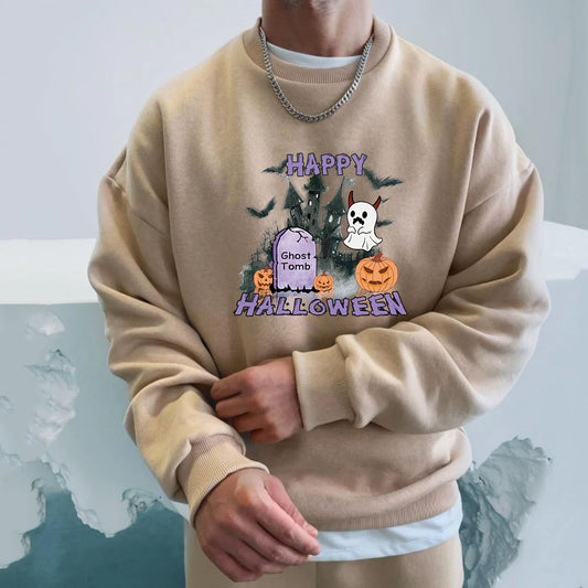 NOVAROPA™ Halloween Graphics Casual Men's Sweatshirt