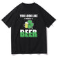 Thirsty Clover Lucky Beer Playful Irish T-Shirt