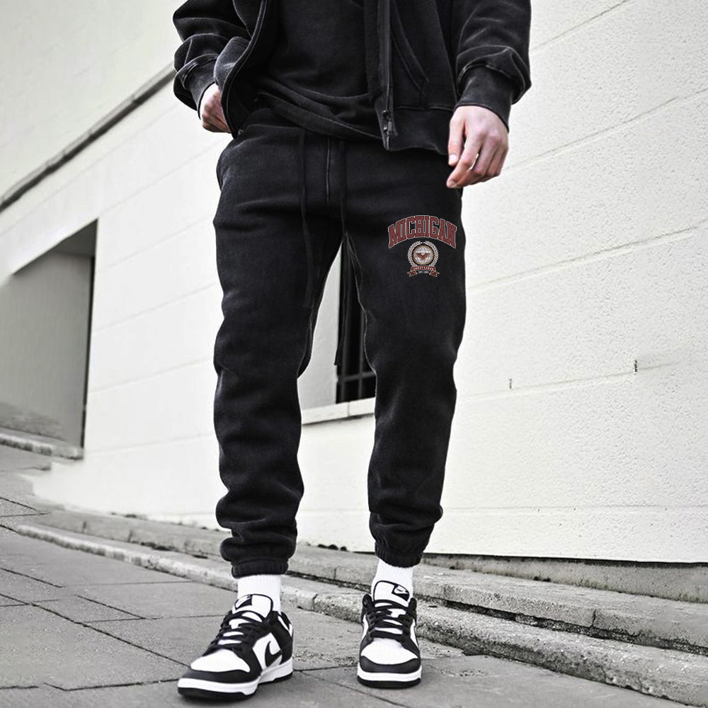 Michigan Men's Casual Streetwear Sweatpants