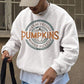 Halloween Pumpkin Graphic Casual Crew Neck Sweatshirt