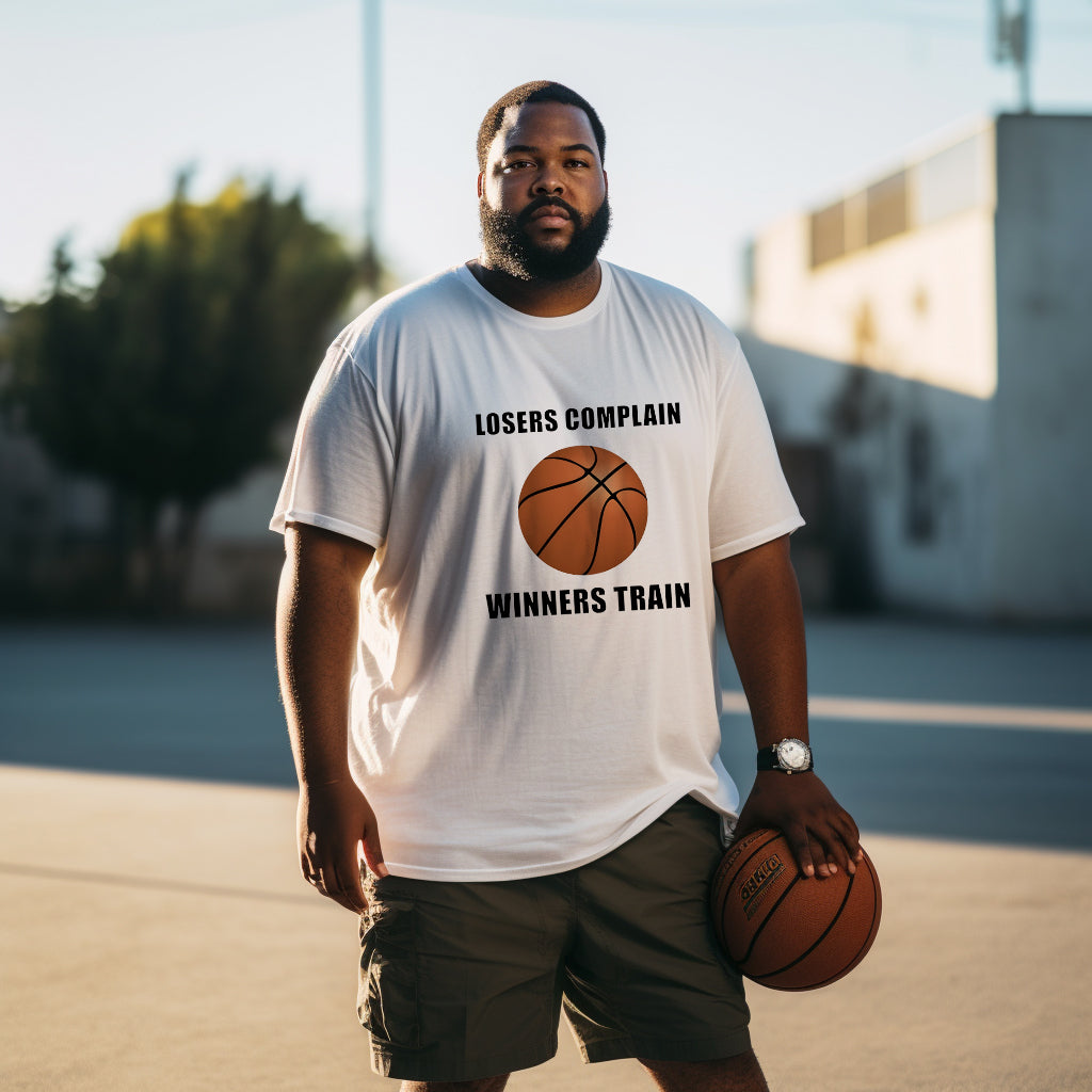 Positive Quotes B-Ball Inspired Men's Cotton Tee