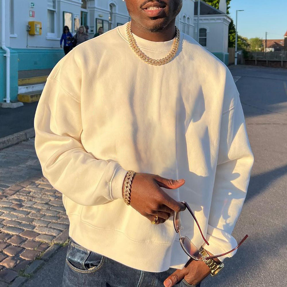 Men's Pure Color Crew Neck Sweatshirts