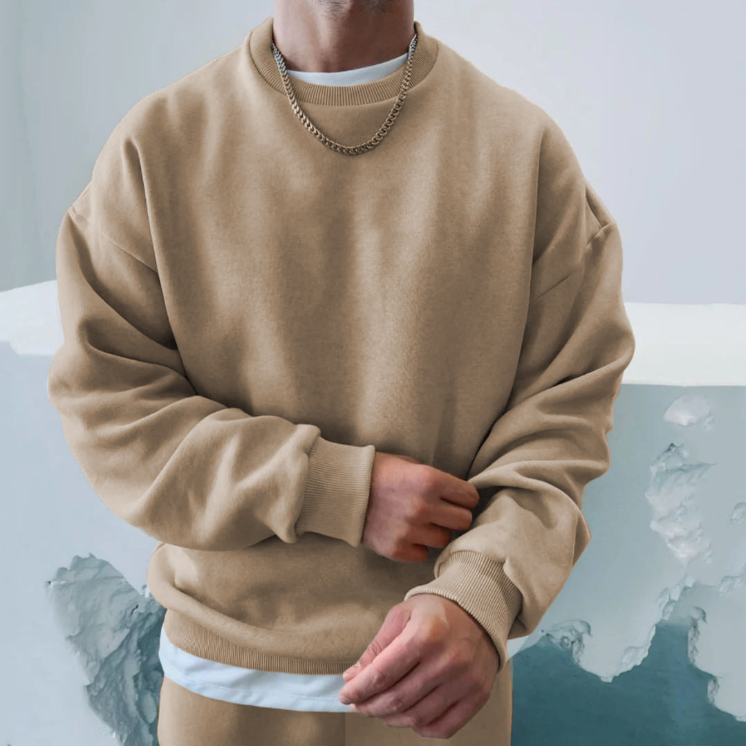 Men's Pure Color Crew Neck Sweatshirts
