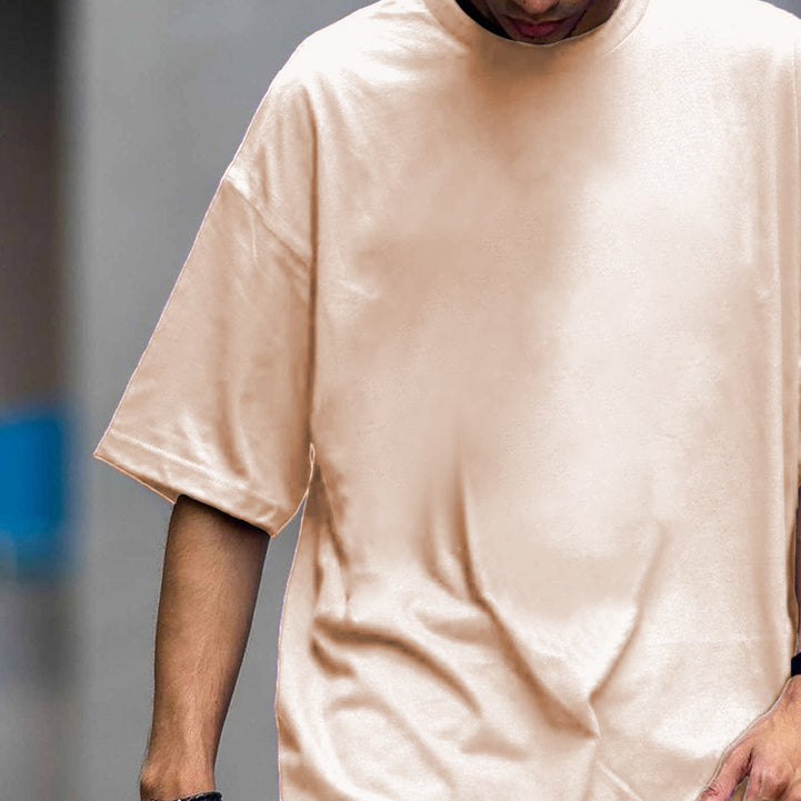 Casual Plain Loose Short Sleeve Men's T-Shirt