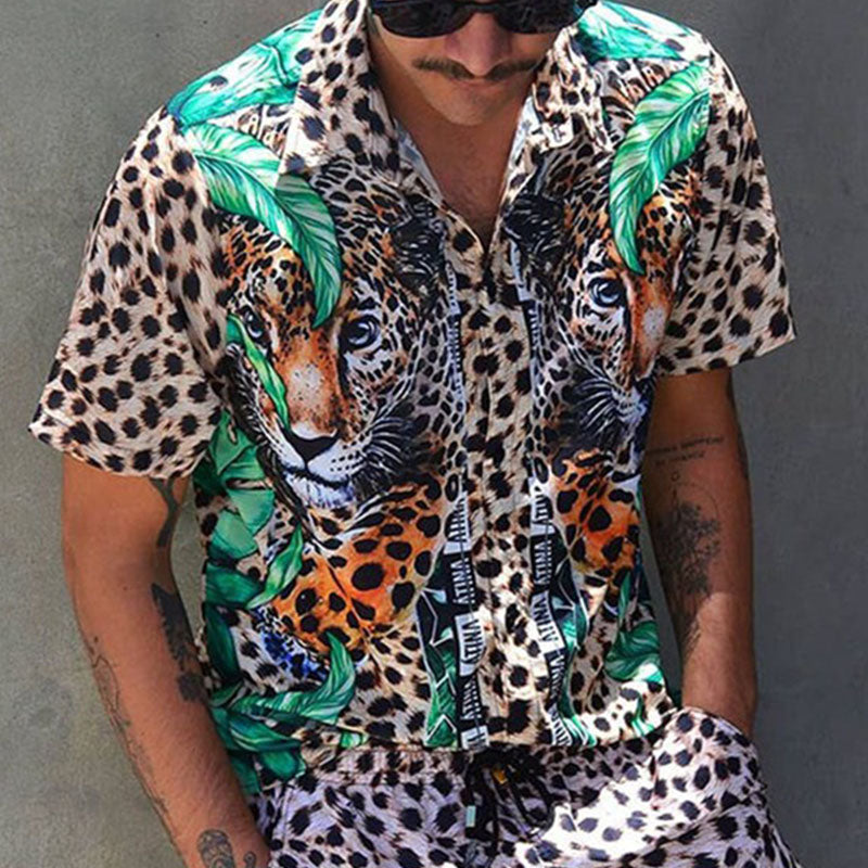 Leopard Print Two-Piece Suit Beachwear