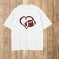 Love Football Print Men's Cotton T-shirt