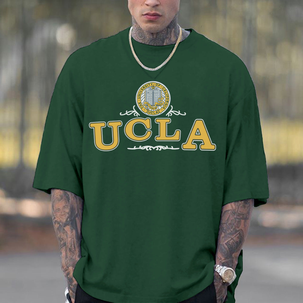 Clearance-UCLA Print Short Sleeve Cotton T-Shirt