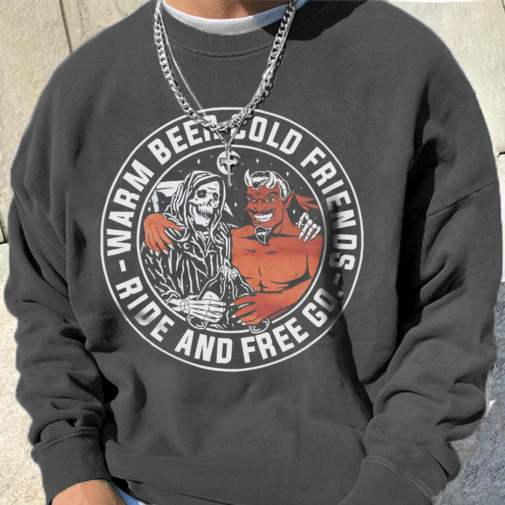 Warm Beer Cold Friends Men's Sweatshirt