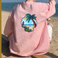 Palm Tree and Beach Print Men's Cotton T-shirt