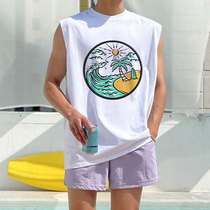 Summer Beach Men's Casual Tank Top-B