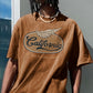 Street Trend Casual Loose Vintage Letter Graphic Print Crew Neck T-Shirt