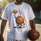 Men's Funny Basketball Character Print T-shirt