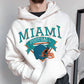 Clearance-Miami Football Men's Fleeced Hoodie-L,3XL