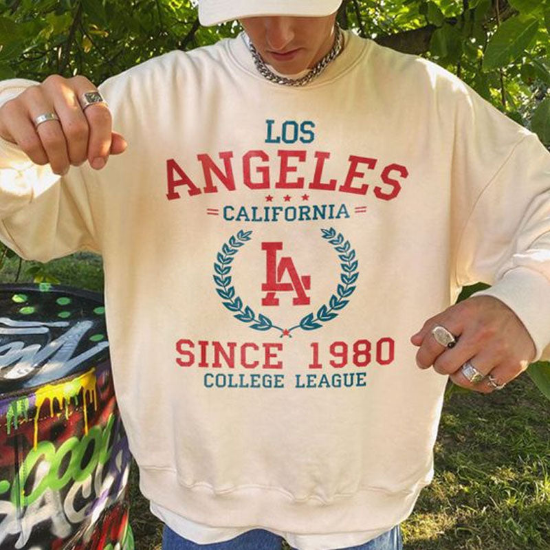 Los Angeles Graphic Print Men's Casual Sweatshirt