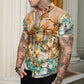 Lapel Short Sleeve Printed Resort Shirt