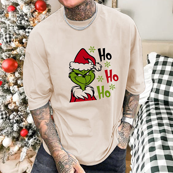 Grinchmas Print Men's Cotton T-shirt